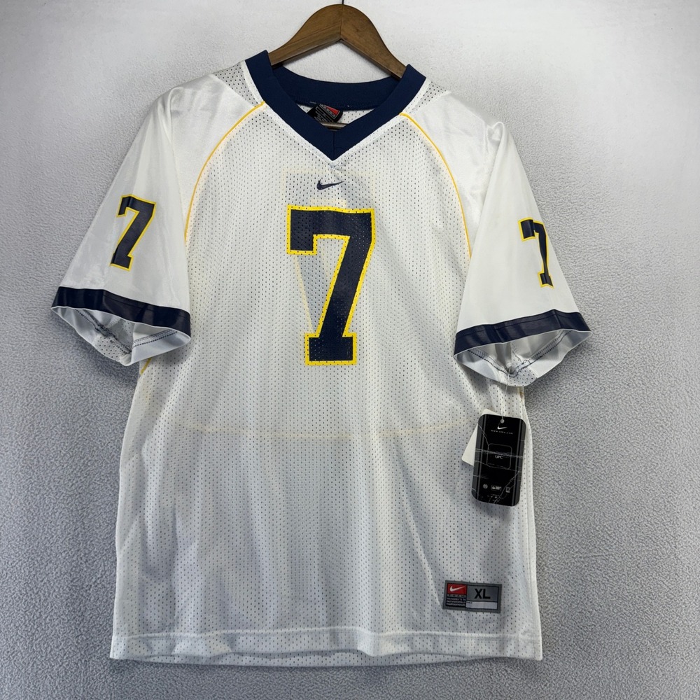 Vintage Michigan Wolverines Football Jersey Women's XL White Mesh Nike NEW